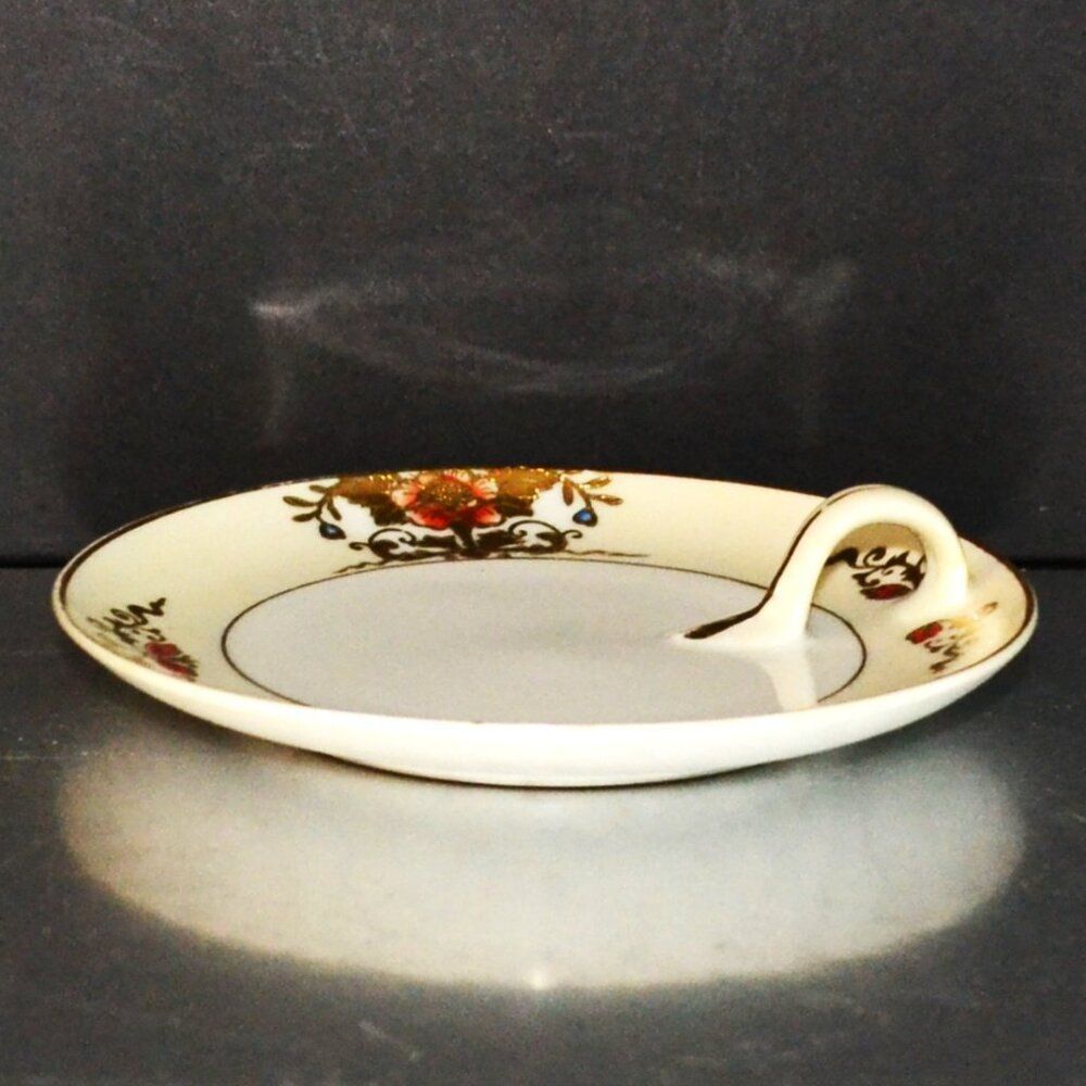 Noritake Candle Carry Plate Hand Painted Home Decor Vintage Japan - Picture 1 of 5